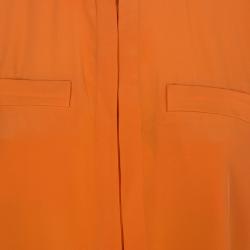 Pre Owned Diane von Furstenberg Tangerine New Eris Top S
