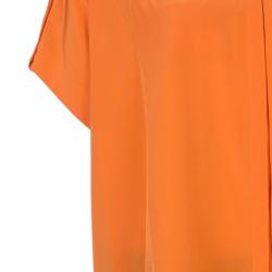 Pre Owned Diane von Furstenberg Tangerine New Eris Top S