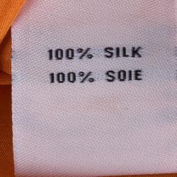 Pre Owned Diane von Furstenberg Tangerine New Eris Top S