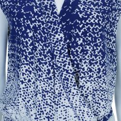 Pre Owned Diane Von Furstenberg Kawena Printed Jumpsuit L