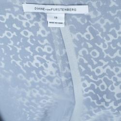 Pre Owned Diane Von Furstenberg Kawena Printed Jumpsuit L