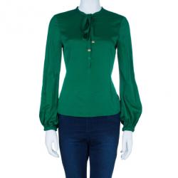 Pre Owned Diane von Furstenberg Whitman Stretch Silk Top S