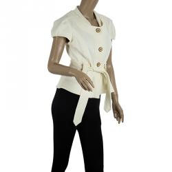 Pre Owned Diane Von Furstenberg Travis Short Sleeve Jacket S