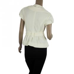 Pre Owned Diane Von Furstenberg Travis Short Sleeve Jacket S