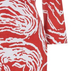 Pre Owned Diane von Furstenberg Vintage Justin Wrap Silk Jersey Dress M