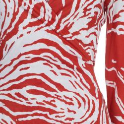 Pre Owned Diane von Furstenberg Vintage Justin Wrap Silk Jersey Dress M