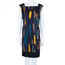 Pre Owned Diane Von Furstenberg Samuella Printed Shift Dress L