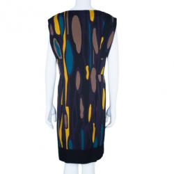 Pre Owned Diane Von Furstenberg Samuella Printed Shift Dress L
