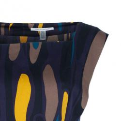 Pre Owned Diane Von Furstenberg Samuella Printed Shift Dress L