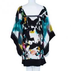 Pre Owned Diane Von Furstenberg Leena Babydoll Silk Dress S