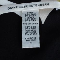 Pre Owned Diane Von Furstenberg Leena Babydoll Silk Dress S