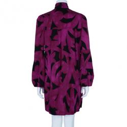 Pre Owned Diane Von Furstenberg Akita Printed Shift Dress S