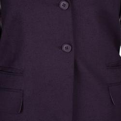 Pre Owned Diane Von Furstenberg Plum Plaxico Blazer S