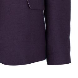 Pre Owned Diane Von Furstenberg Plum Plaxico Blazer S