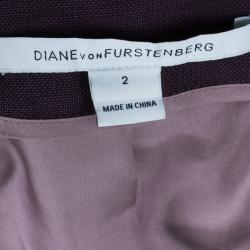 Pre Owned Diane Von Furstenberg Plum Plaxico Blazer S