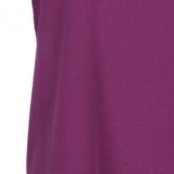 Pre Owned Diane Von Furstenberg Clemence Pleated Sleeve Fuchsia Top M