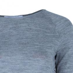Diane Von Furstenberg Austine Grey Printed Sweater Top S