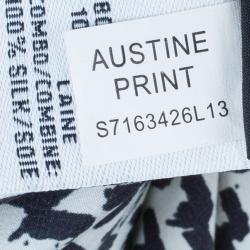 Diane Von Furstenberg Austine Grey Printed Sweater Top S