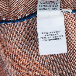 Pre Owned Diane Von Furstenberg Multicolor Jacquard Knit Fitted Flared Ilsa Dress M