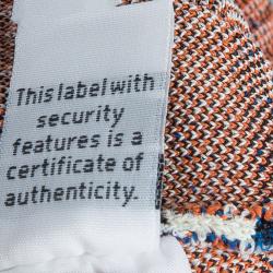 Pre Owned Diane Von Furstenberg Multicolor Jacquard Knit Fitted Flared Ilsa Dress M