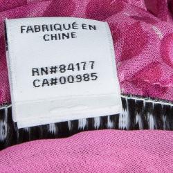 Pre Owned Diane Von Furstenberg Pink Printed Chiffon Long Sleeve Camila Dress S