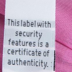 Pre Owned Diane Von Furstenberg Pink Printed Chiffon Long Sleeve Camila Dress S