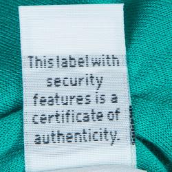 Pre Owned Diane Von Furstenberg Turquoise Lace Long Sleeve Zarita Dress L