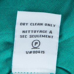 Pre Owned Diane Von Furstenberg Turquoise Lace Long Sleeve Zarita Dress L