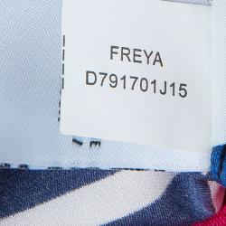 مملوكة مسبقًا Diane Von Furstenberg Multicolor Geometric Print Silk Freya Dress L