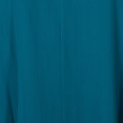 Pre Owned Diane Von Furstenberg Teal Chiffon Overlay Asymmetric Kipling Dress S