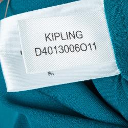 Pre Owned Diane Von Furstenberg Teal Chiffon Overlay Asymmetric Kipling Dress S