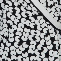 Pre Owned Diane Von Furstenberg Monochrome Vanessa Wrap Dress S