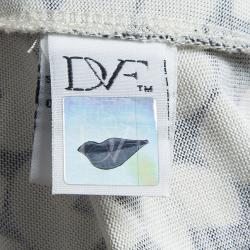 Pre Owned Diane Von Furstenberg Monochrome Vanessa Wrap Dress S