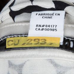 Pre Owned Diane Von Furstenberg Monochrome Vanessa Wrap Dress S