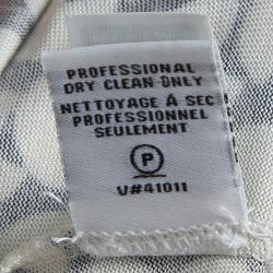 Pre Owned Diane Von Furstenberg Monochrome Vanessa Wrap Dress S