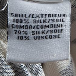 Pre Owned Diane Von Furstenberg Monochrome Vanessa Wrap Dress S