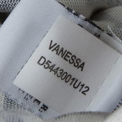 Pre Owned Diane Von Furstenberg Monochrome Vanessa Wrap Dress S