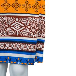 Pre Owned Diane Von Furstenberg Multicolor Printed New Julian Two Desert Band Wrap Dress S