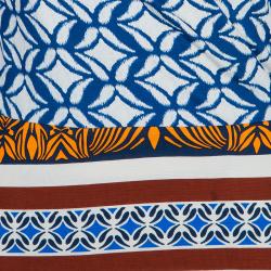 Pre Owned Diane Von Furstenberg Multicolor Printed New Julian Two Desert Band Wrap Dress S
