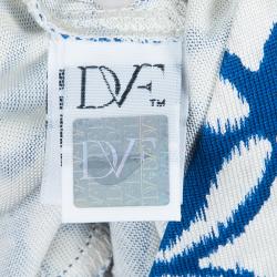 Pre Owned Diane Von Furstenberg Multicolor Printed New Julian Two Desert Band Wrap Dress S