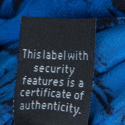 Pre Owned Diane Von Furstenberg Tanyana Blue Silk Dress S