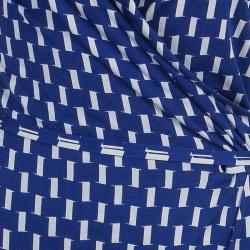 Pre Owned Diane Von Furstenberg Blue Printed Callista Wrap Dress M
