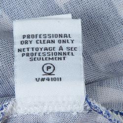 Pre Owned Diane Von Furstenberg Blue Printed Callista Wrap Dress M