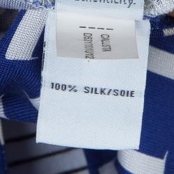 Pre Owned Diane Von Furstenberg Blue Printed Callista Wrap Dress M