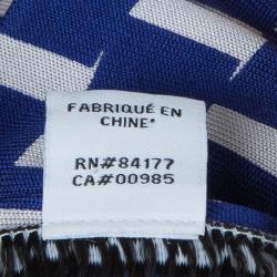 Pre Owned Diane Von Furstenberg Blue Printed Callista Wrap Dress M