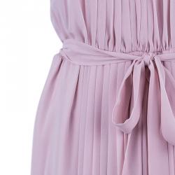 Pre Owned Diane Von Furstenberg Ria Blush Pink Pleated Dress L