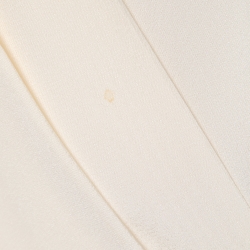 Pre Owned Diane Von Furstenberg Off White Silk Crepe Short Sleeve Blouse M