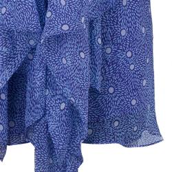 Pre Owned Diane Von Furstenberg Damiana Printed Silk Chiffon Dress M