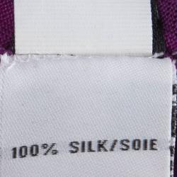 Pre Owned Diane Von Furstenberg Purple Leaf Pattern Abigail Vintage Wrap Dress S