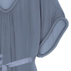 Pre Owned Diane Von Furstenberg Grey Sol Chiffon Dress M